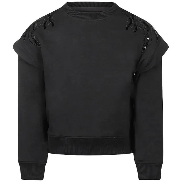 Koko Noko rechtvallende sweater met pailletten - zwart, foto 2