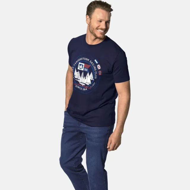 Jan Vanderstorm Terno T-shirt donkerblauw