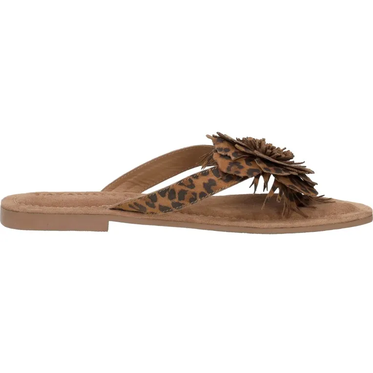 Lazamani Nomi Flower Slippers Dames Bruin, foto 6