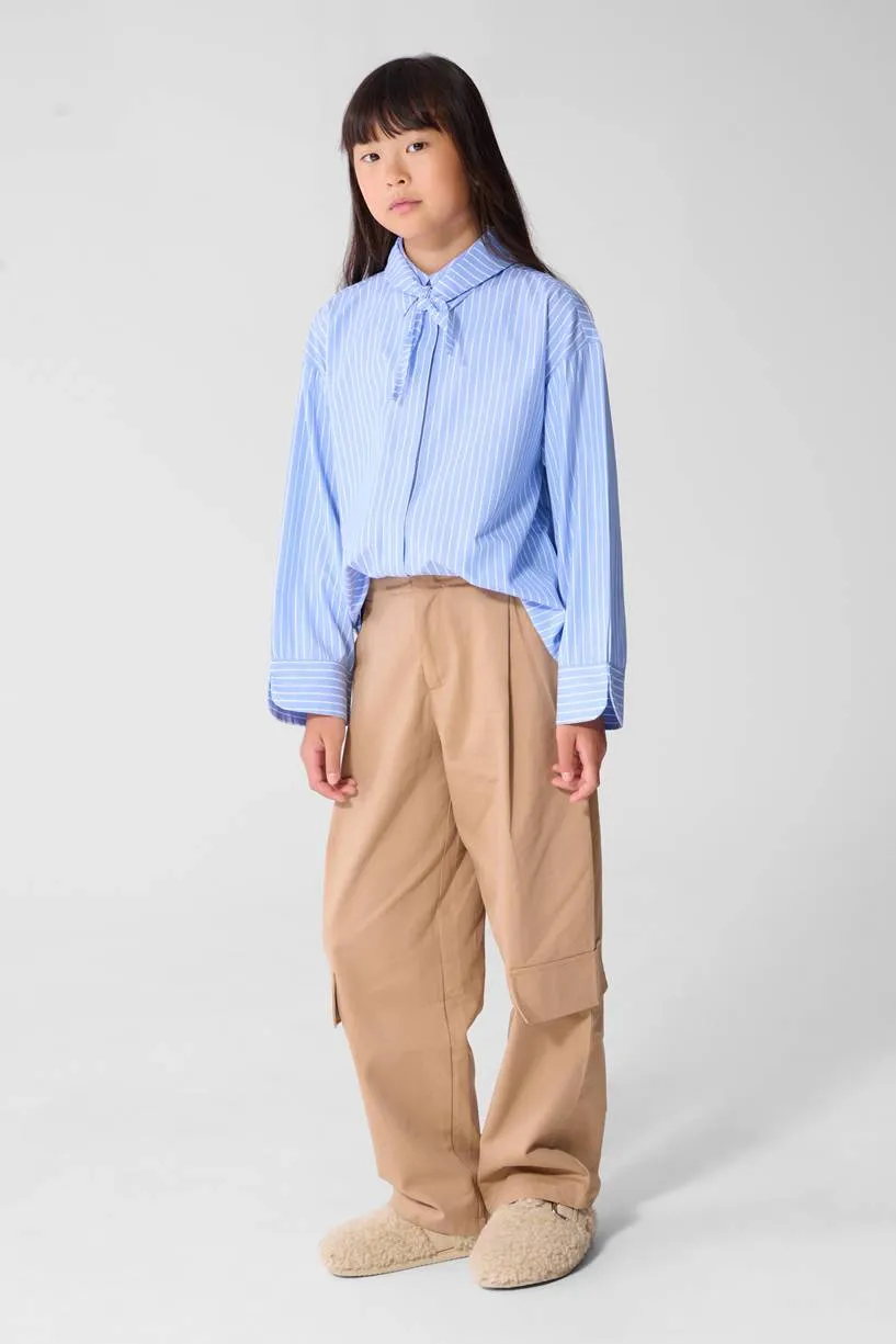 Shoeby gestreepte blouse blauw wit, foto 4