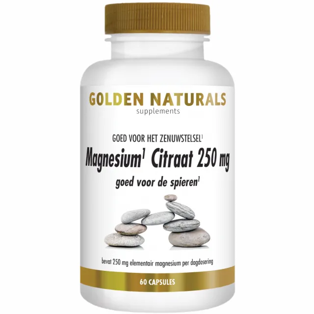 Golden Naturals Magnesium Citraat 250mg capsules