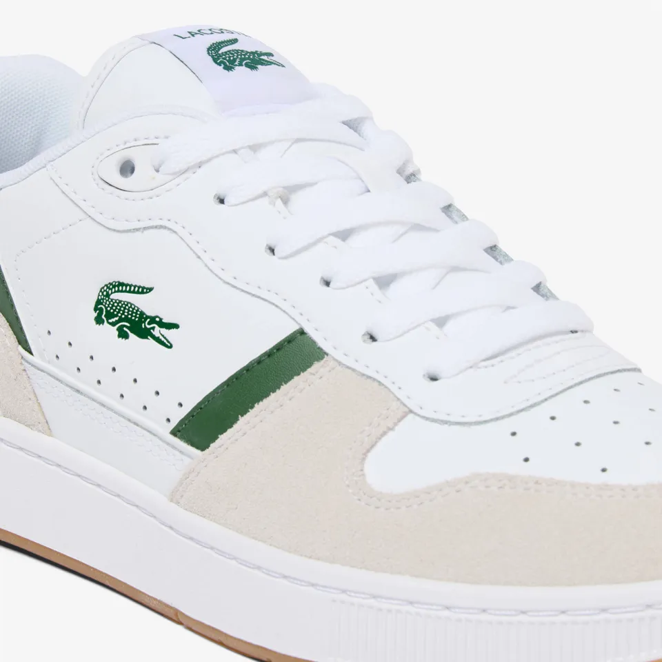Lacoste T-Clip Set leren sneakers - wit/groen, foto 6