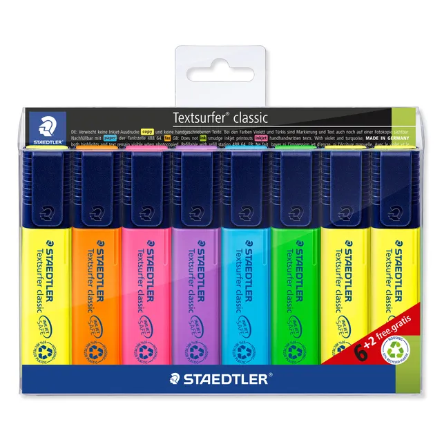Staedtler Markeerstift staedtler 364 textsurfer set Stuks assorti + 2 geel gratis blauw
