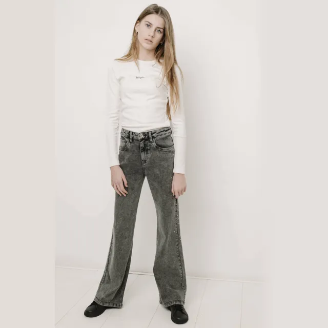 Frankie&Liberty aansluitende longsleeve crème