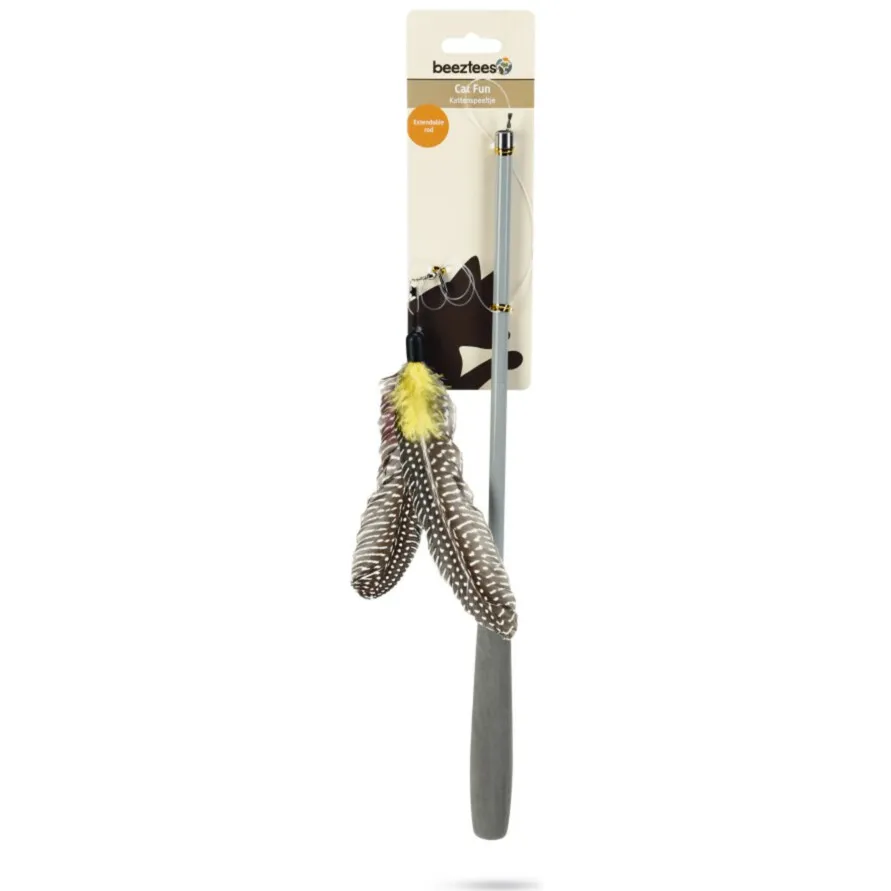 Beeztees Twisty telescoop kattenhengel grijs, foto 3