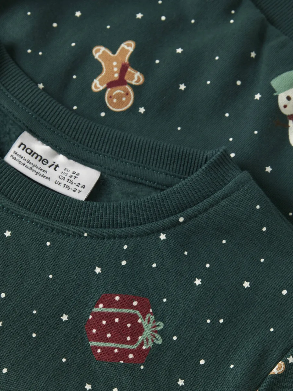 NAME IT MINI sweater met print - donkergroen, foto 2