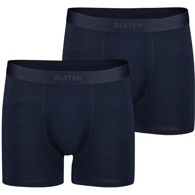 Slater Boxershorts Bamboo 2-Pack Navy