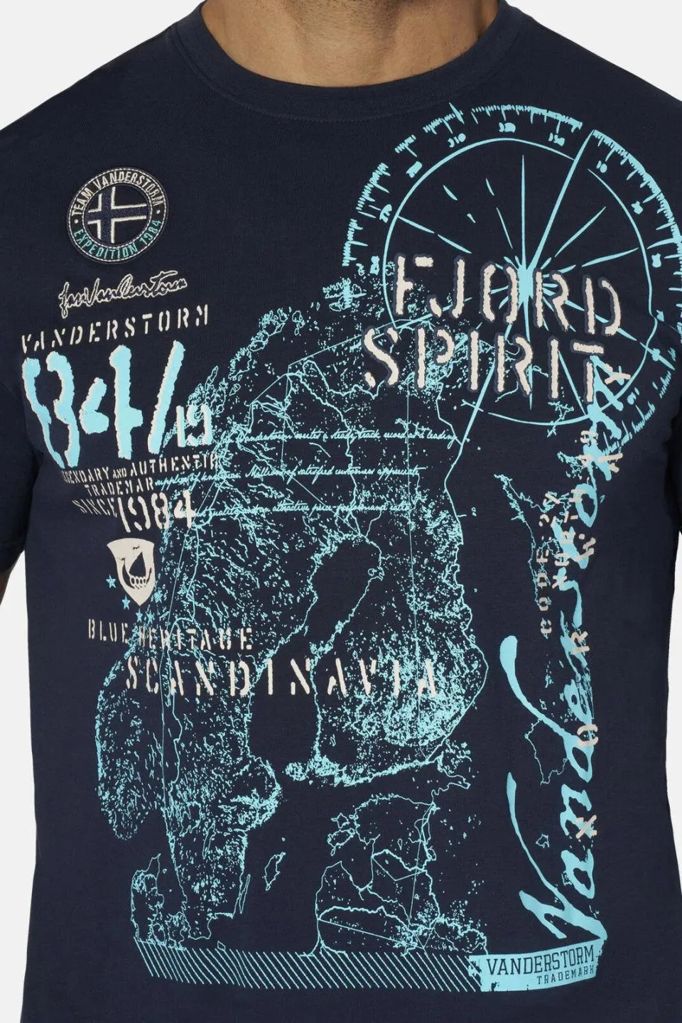 Jan Vanderstorm Dominik t-shirt donkerblauw, foto 6