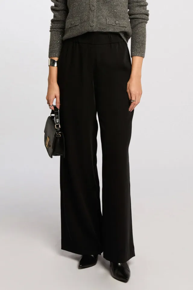 Morgan wide leg pantalon zwart, foto 3