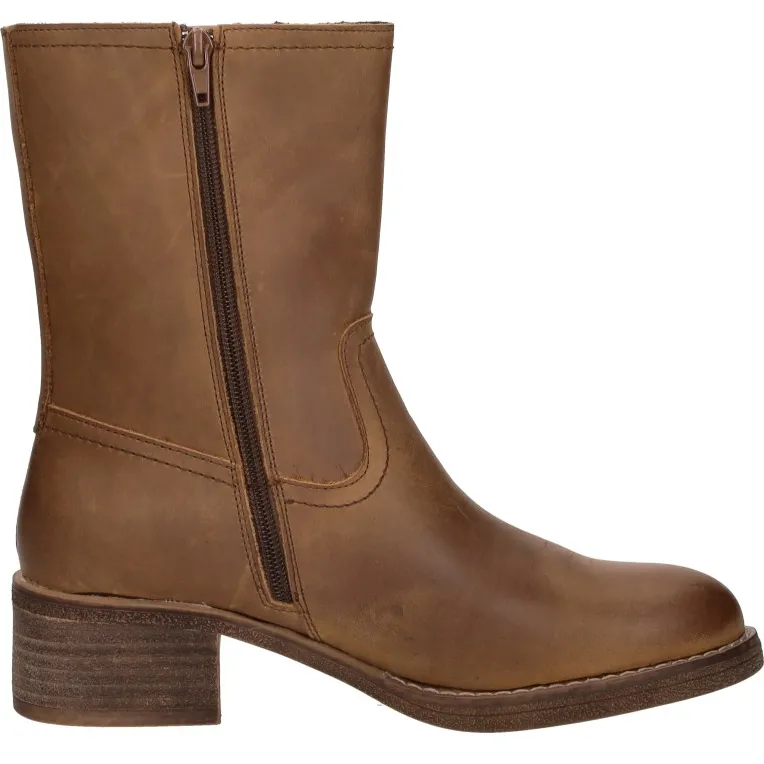 Sub55 enkellaarsjes hak cognac