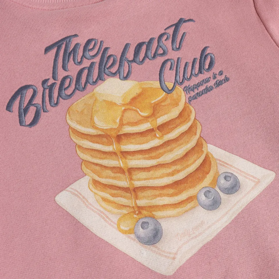 Daily7 rechtvallende sweater met backprint - oudroze, foto 7