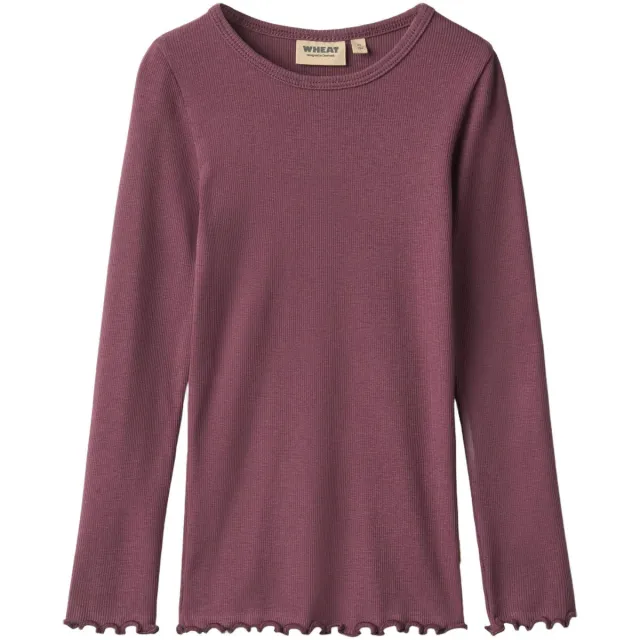 Wheat aansluitende longsleeve donkerrood