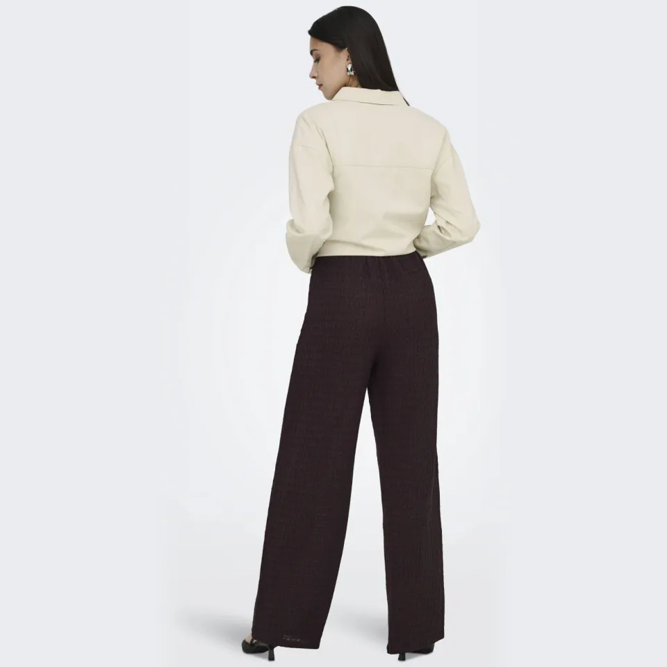 Only high waist casual broek bruin, foto 3