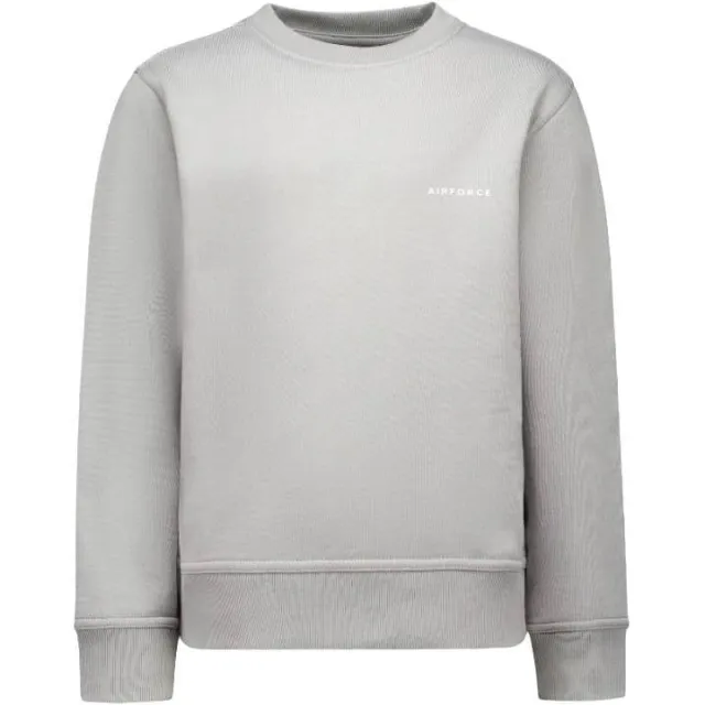 Airforce sweater met logo - grijs