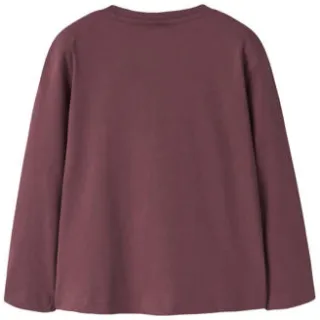 NAME IT MINI longsleeve met poedelprint donkerrood, foto 2