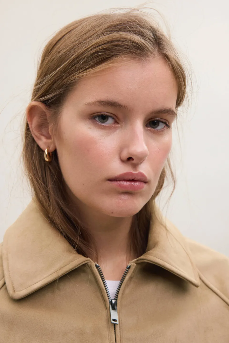 Mango suèdelook tussenjas beige, foto 8