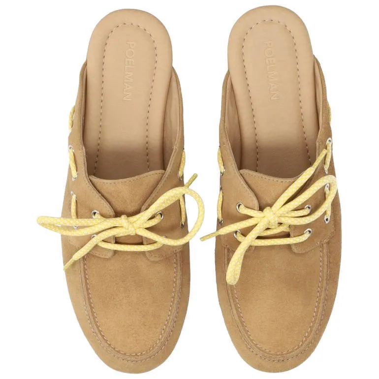 Poelman Loes suède slipper camel, foto 4