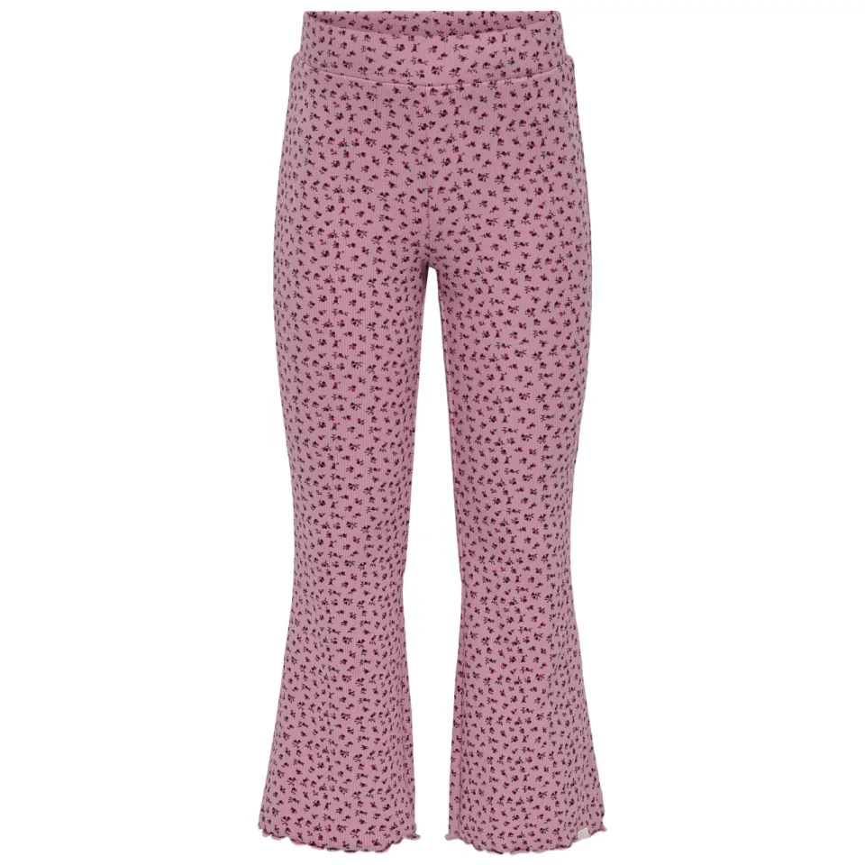 Only Mini flared gebloemde broek roze, foto 2
