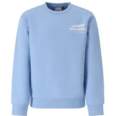 Retour Jeans rechtvallende sweater met backprint - lichtblauw Backprint