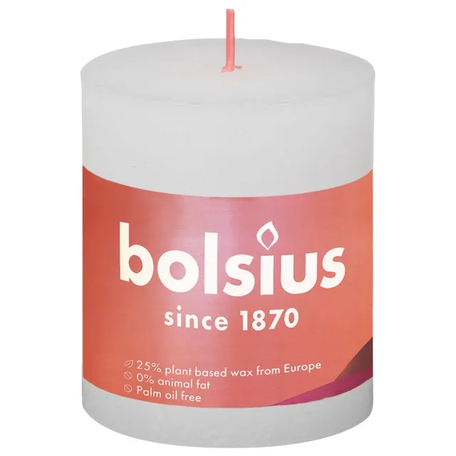 Bolsius rustiek stompkaars cloudy wit