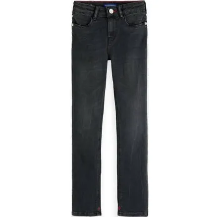 Scotch & Soda skinny jeans zwart Meisjes Stretchdenim Effen