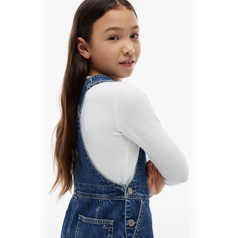 Tommy Hilfiger spijkerjurk met logo blauw, foto 4