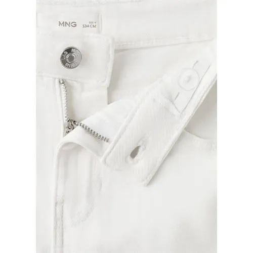 Mango Kids jeansshort wit, foto 4