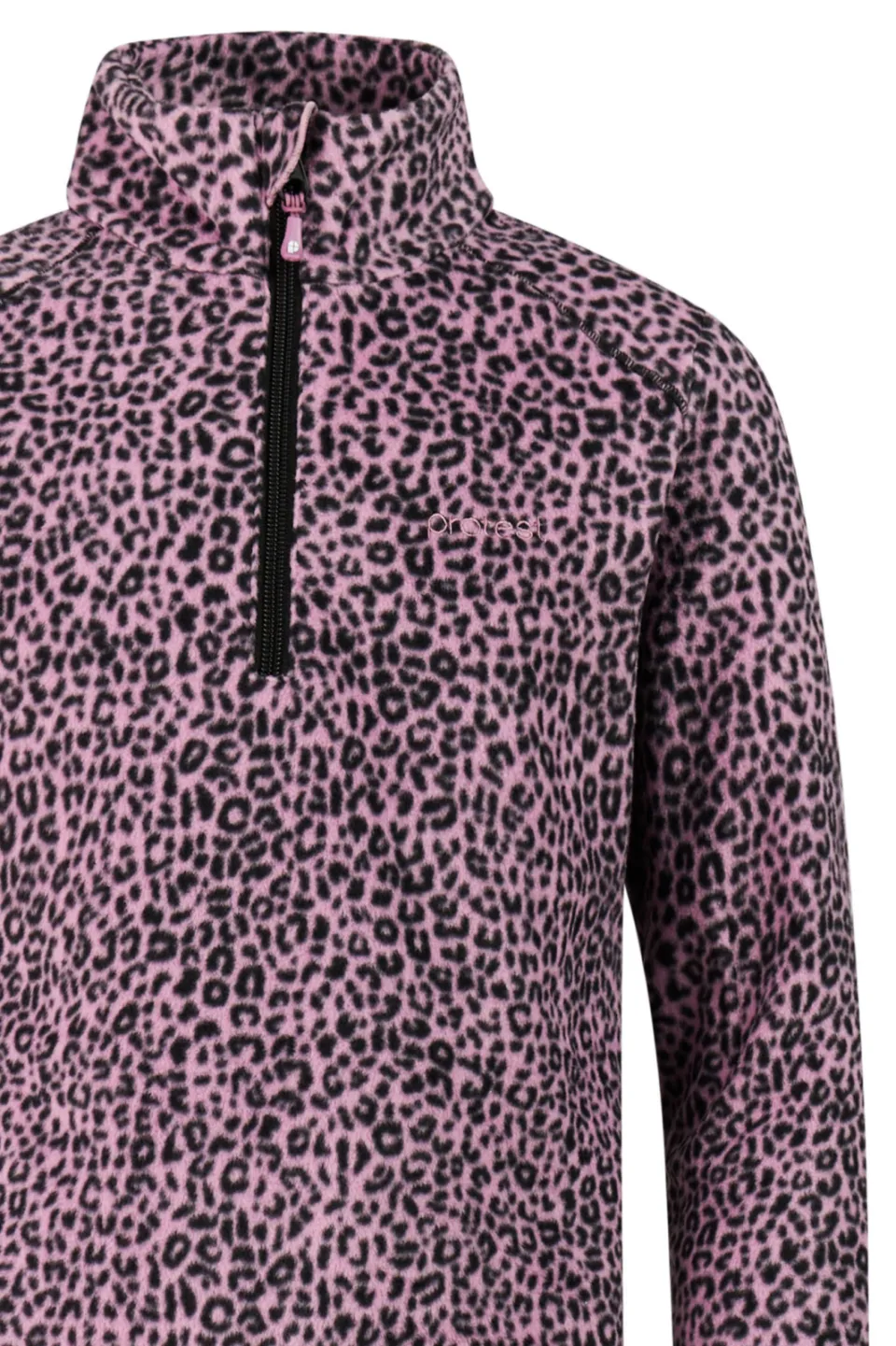Protest PRTRemissy JR sportsweater met opstaande kraag en panterprint - lila/zwart, foto 6