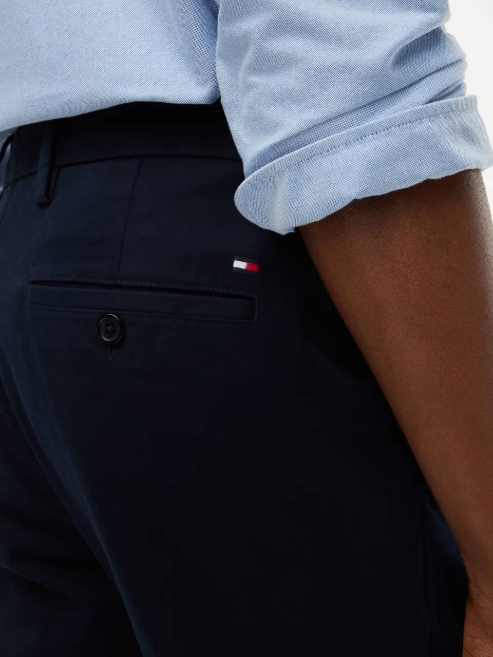 Tommy Hilfiger BLEECKER 1985 slim chino donkerblauw desert sky, foto 4