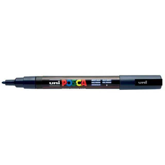 Posca marker met conische punt schrijfdikte fijn marineblauw