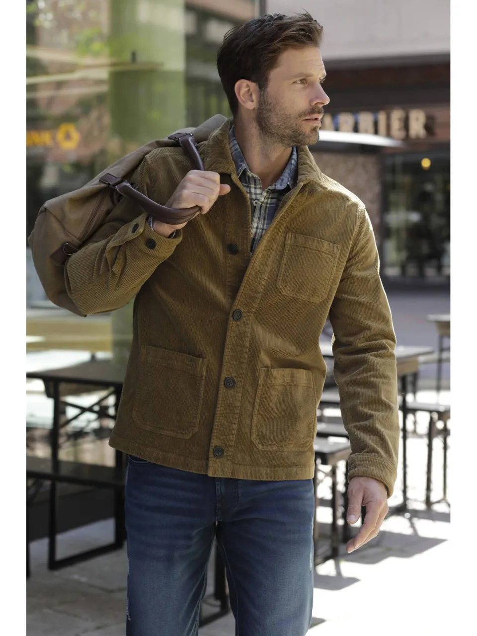 Babista corduroy jas bruin, foto 4