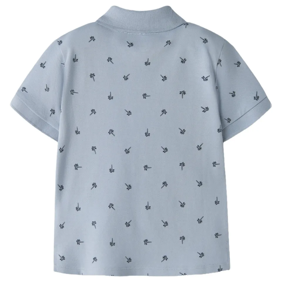 NAME IT MINI polo blauw Jongens Stretchkatoen Polokraag All over print, foto 2