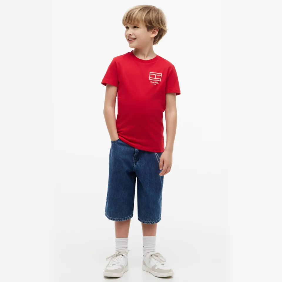 Tommy Hilfiger T-shirt met print rood
