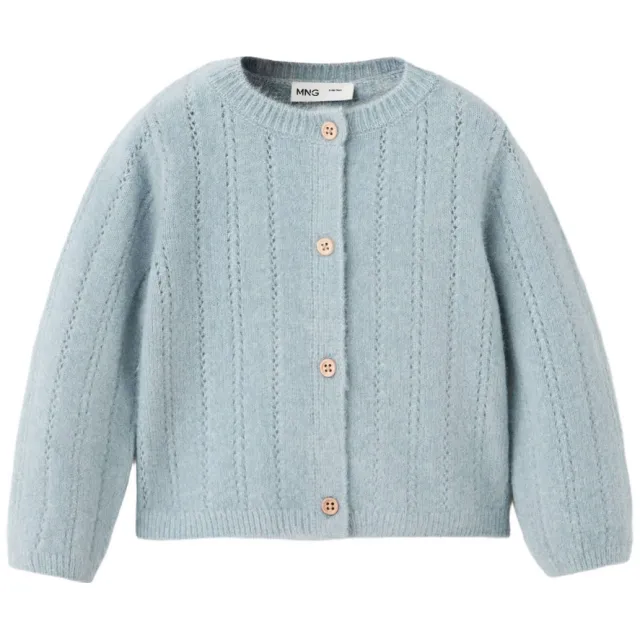Mango Kids gebreid vest - lichtblauw