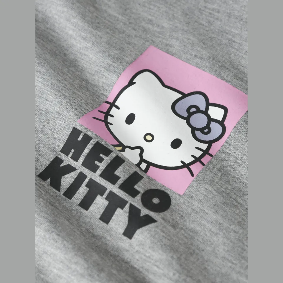 NAME IT KIDS Hello Kitty sweater met backprint - grijs, foto 5