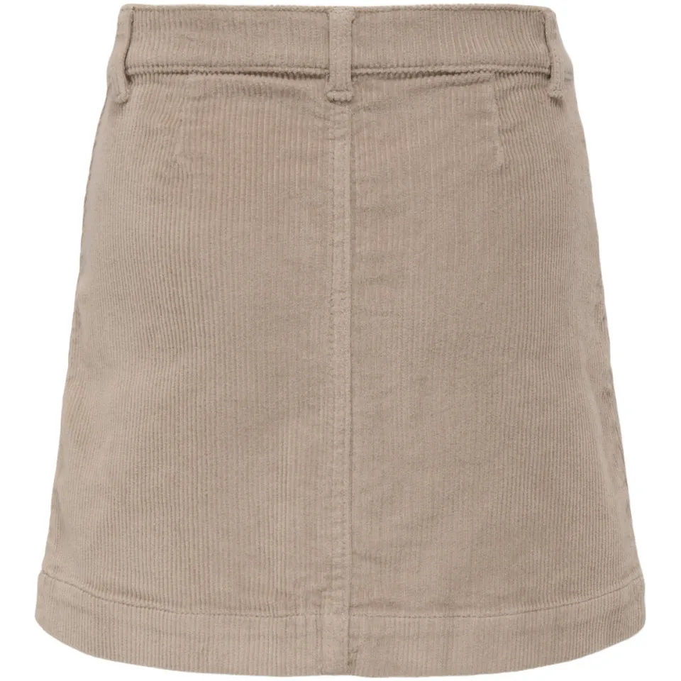 Only corduroy korte A-lijn rok beige, foto 4