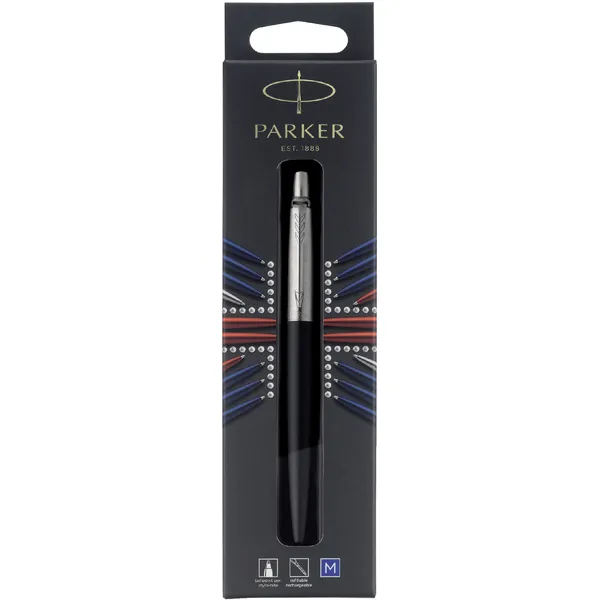 Parker Balpen parker jotter bond street black ct medium Blister blauw