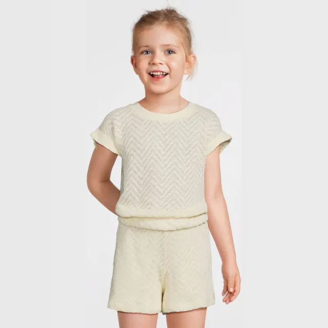 Anytime crochet mouwloze top off-white, foto 5
