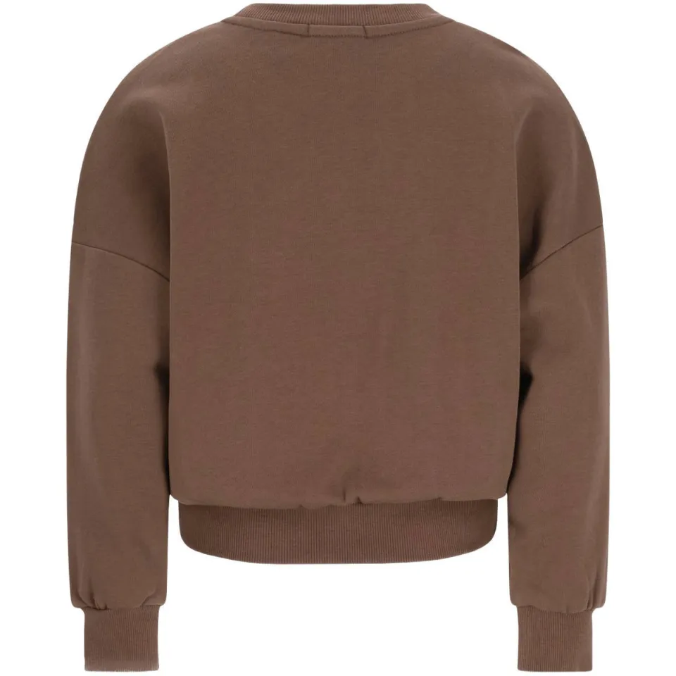 Like Flo Young boxy sweater met print - donkerbruin, foto 3