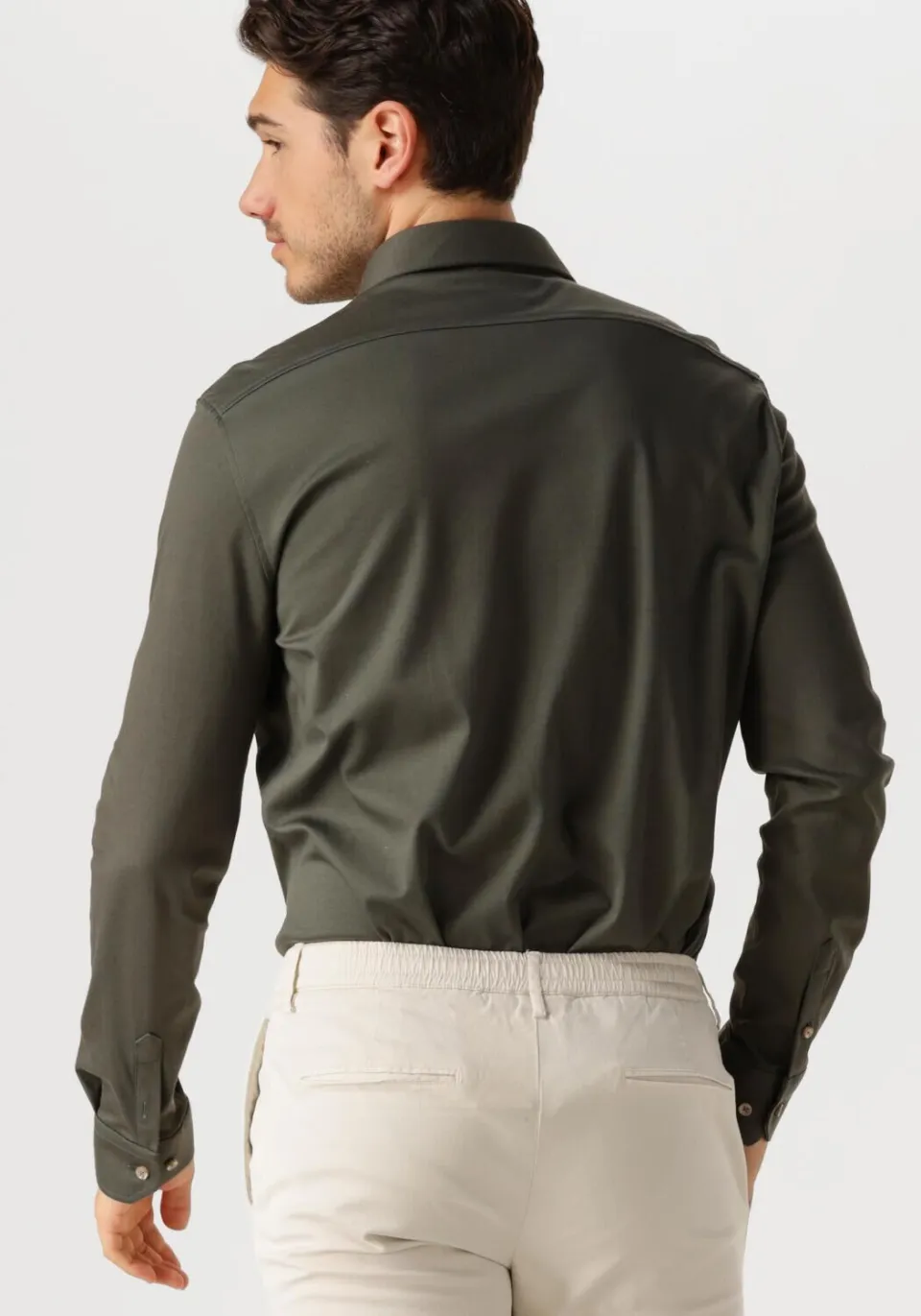 Desoto Luxury Slim Fit Jersey overhemd groen, foto 4