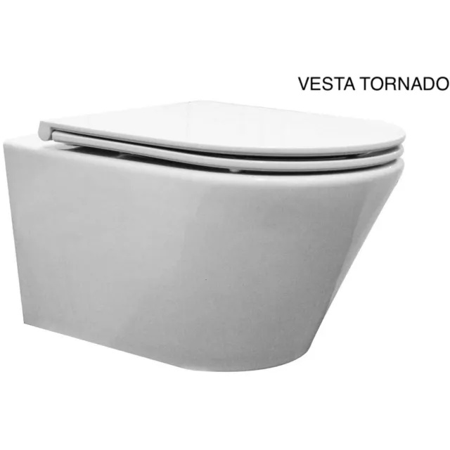 Wiesbaden Vesta Rimless Tornado wandcloset glans wit