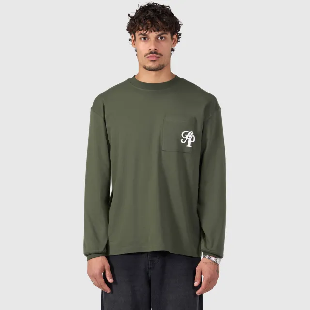 Pure Path boxy longsleeve - dark army