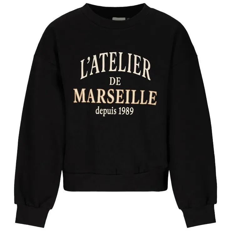 Retour Jeans oversized sweater met tekst - zwart, foto 2