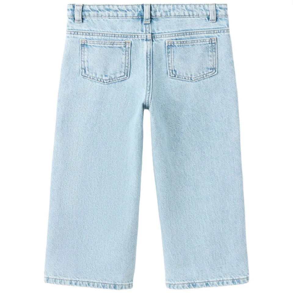 Mango Kids regular waist straight leg jeans met strass-steentjes - lichtblauw, foto 2