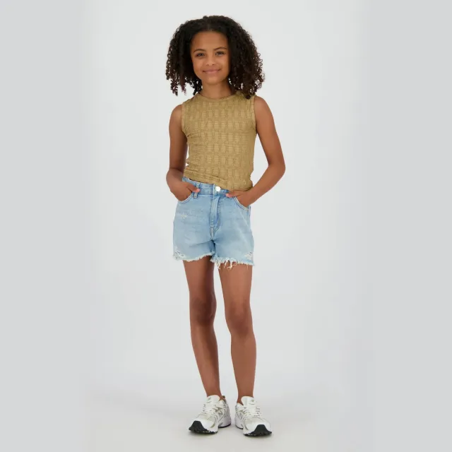 Raizzed high waist jeansshort lichtblauw denim Light Blue Stone