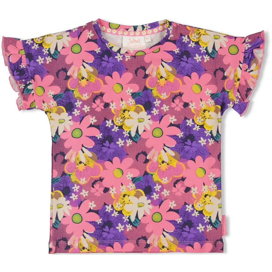 Jubel Rolling into Spring T-shirt roze/paars/geel, foto 2