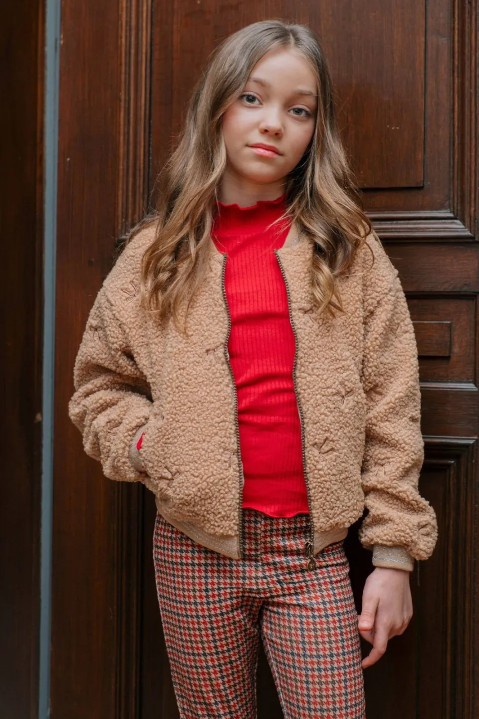 Like Flo getailleerde longsleeve rood, foto 4