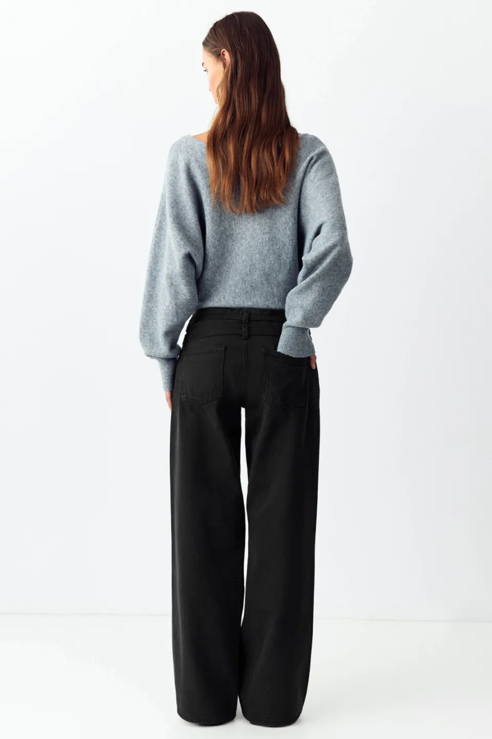 Mango TEEN low waist wide leg jeans - zwart, foto 6