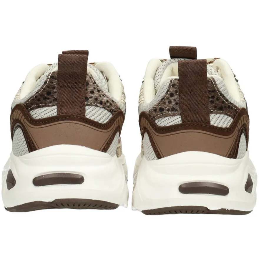 POSH by Poelman Harper chunky leren sneakers bruin/ecru, foto 5