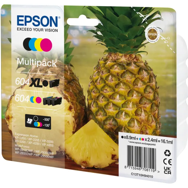Epson 604XL Cartridge Combo Pack Inkt Zwart